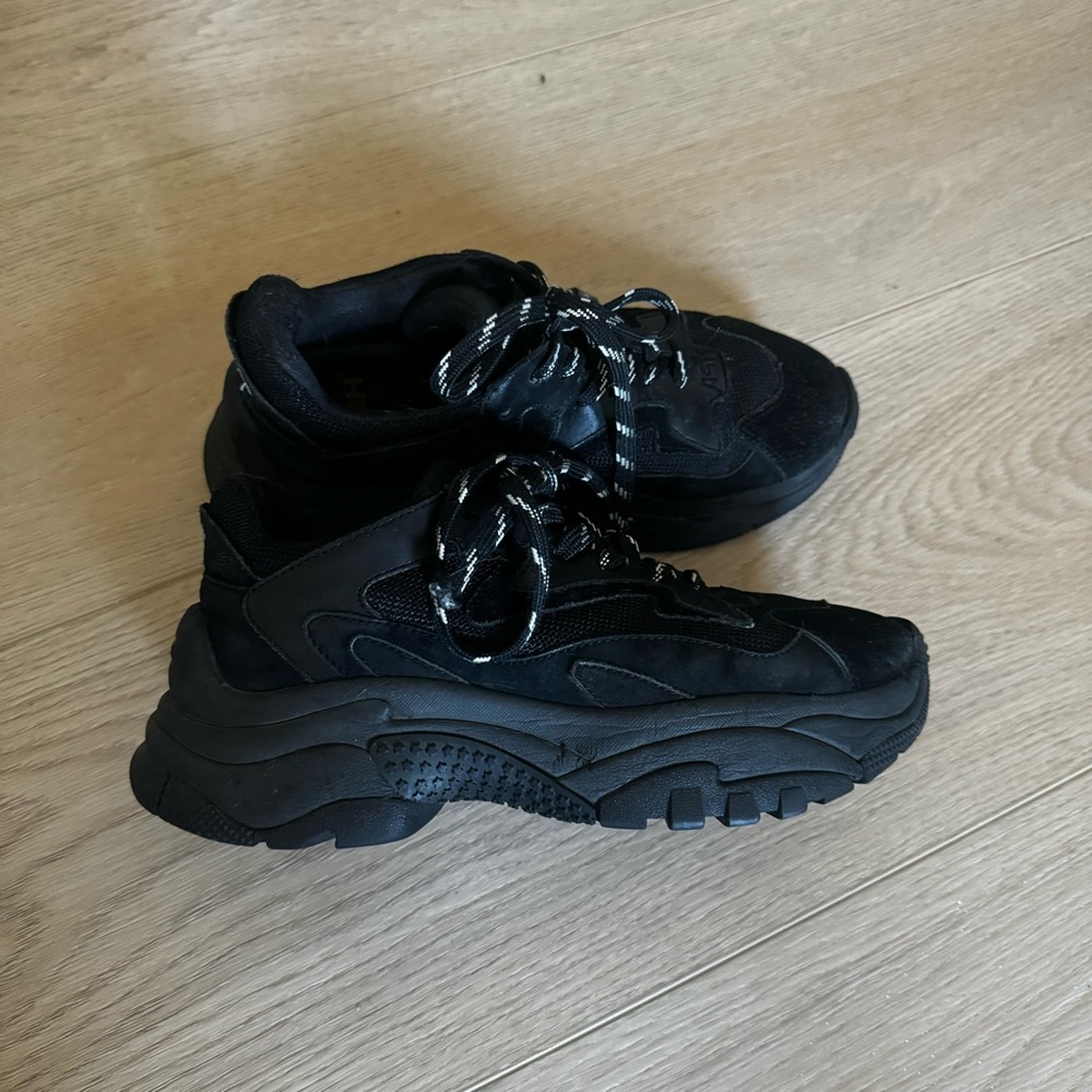 The Ash Addict Sneakers Black Suede Leather Size 6.5 37